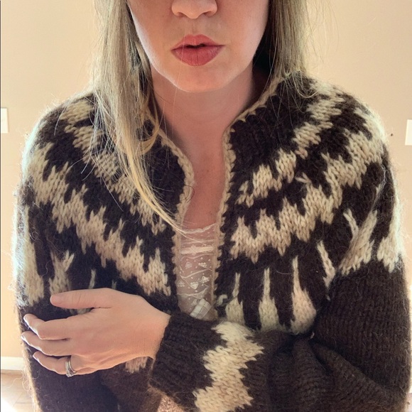 Vintage 60s/70s Nordic Wool Fairisle Sweater - Picture 7 of 8